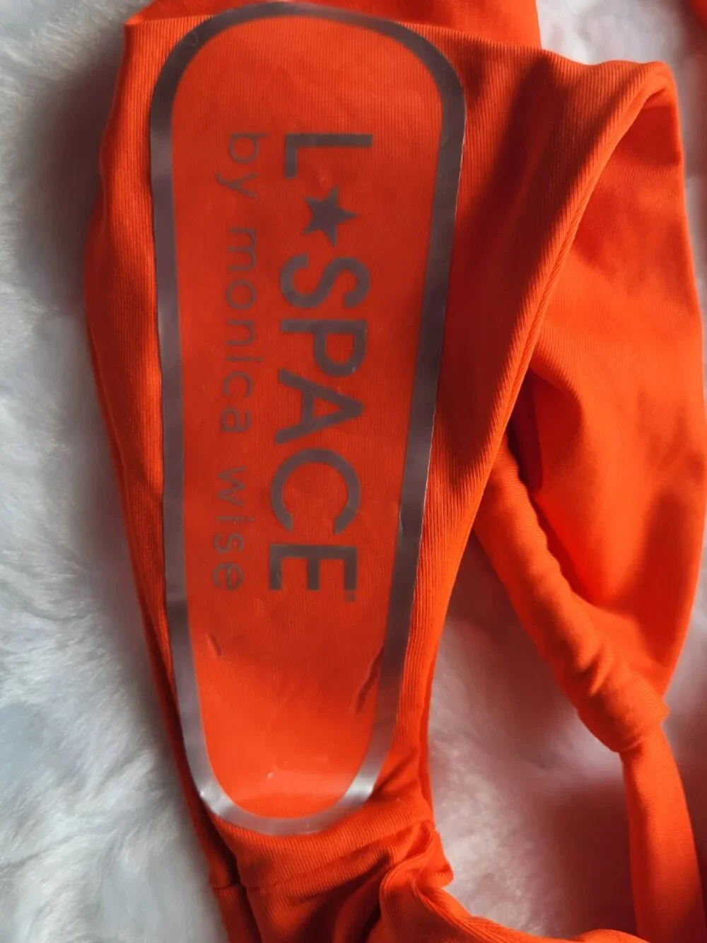 L*Space Bikini Bottom Women's Large Swim Orange Gina Cheeky Swimwear NWOT
